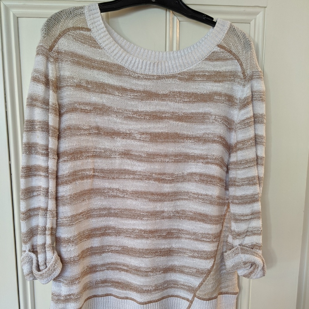 Striped asymetric sweater